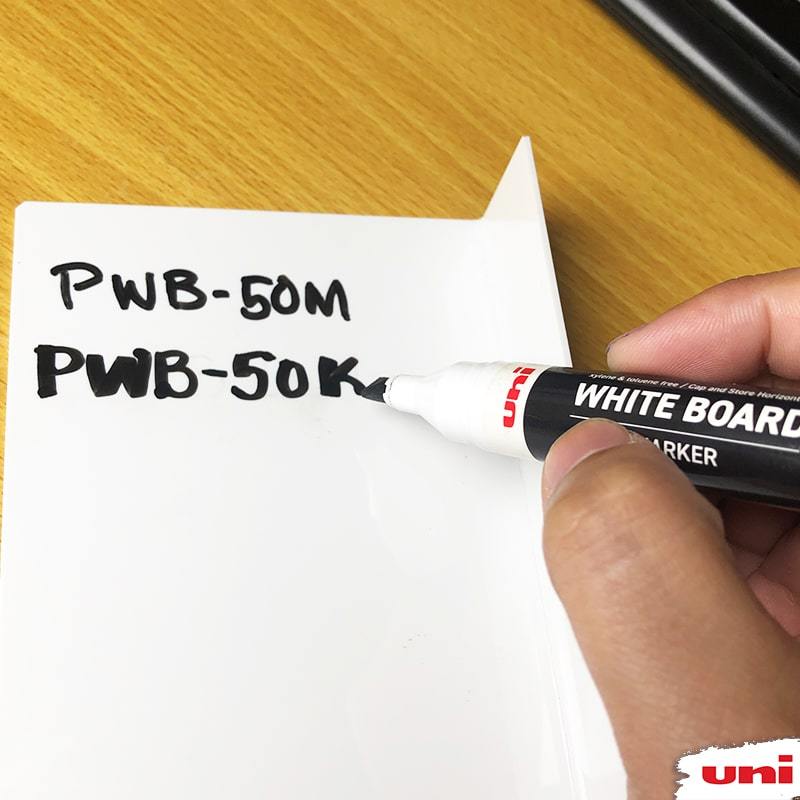 Uni Whiteboard Marker PWB-50M & PWB-50K – Round & Chisel Tip, Bold ...