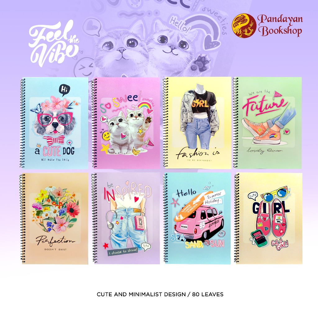CPPI 685 Feel The Vibe Spiral Notebook 80 Leaves | Shopee Philippines