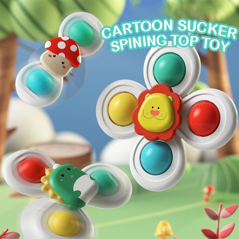 Timi Baby Rotating Toy Table Animal Sucker Finger Sucker Spinning Top ...