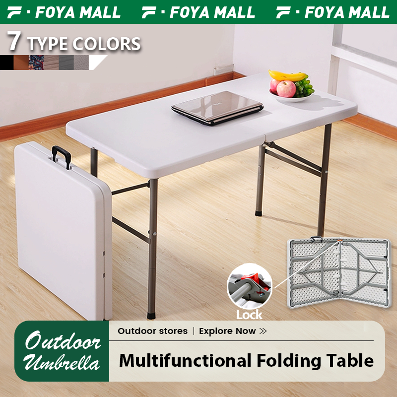 Folding table 180cm picnic table office plastic table camping table ...
