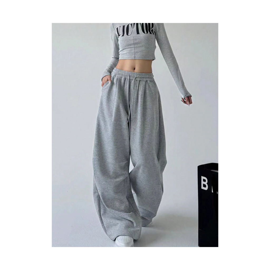 Baggy Sweatpants Cheap Womens Sweatpants Sweatpants Baggy Wide Leg High  Waist For Women Grey