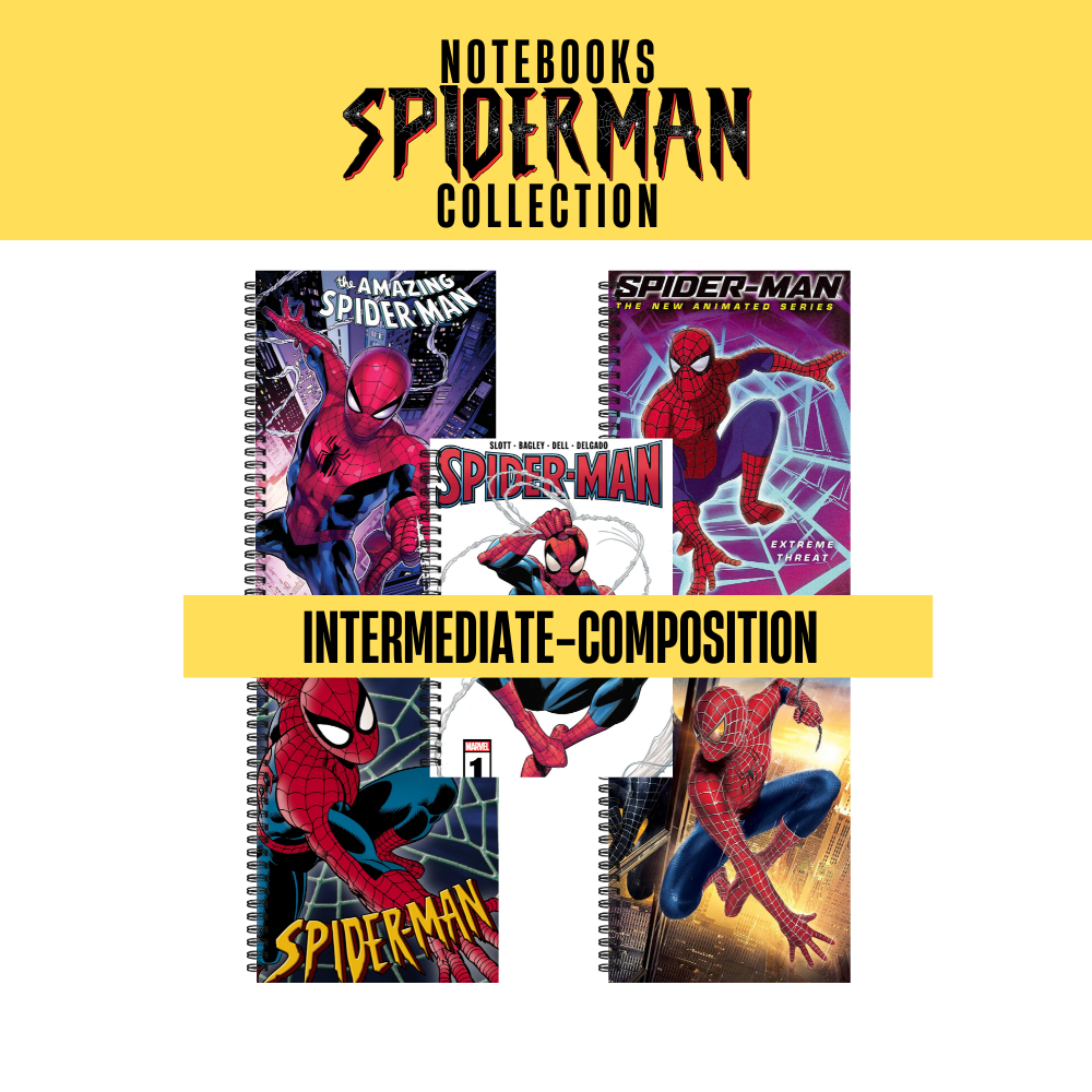 Refillable Intermediate Composition Notebooks Spiderman Notebook 5pc ...