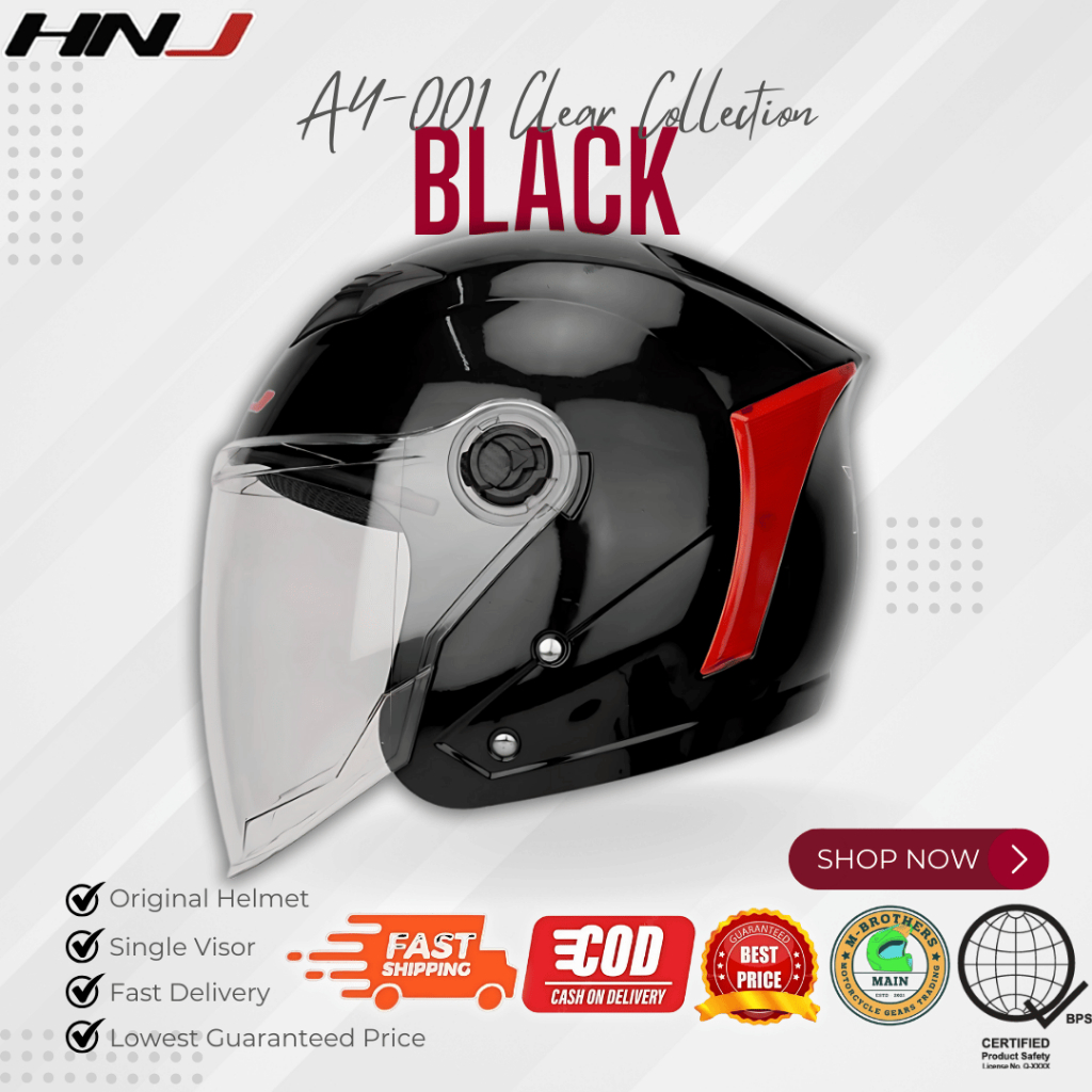 Slim Half Helmet With Shield RXR 065F (DUAL VISOR) Half Face