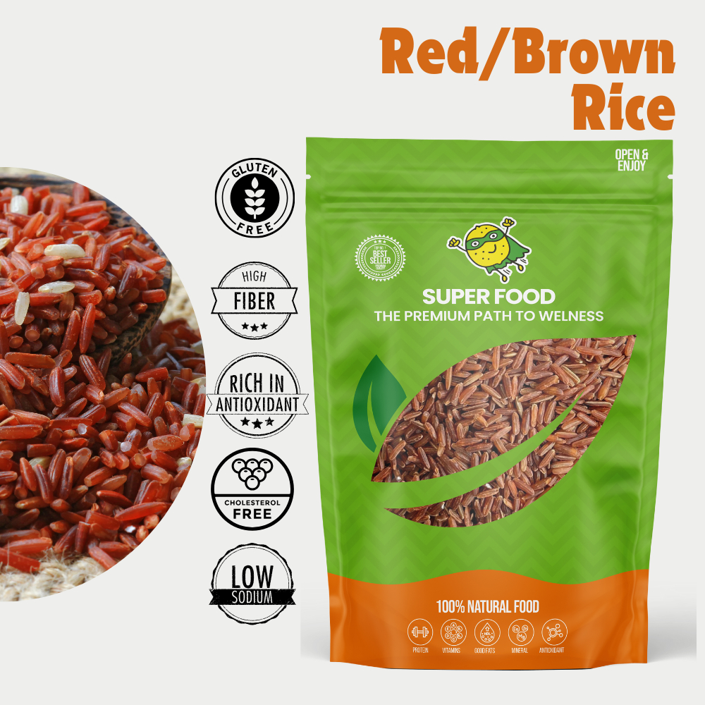 Premium Red Rice – Naturally Nutritious Whole Grain, Rich in Fiber 1kg ...