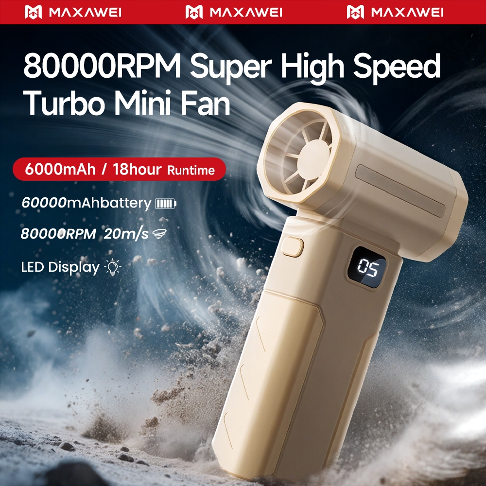 MAXAWEI X8 Mini Fan Portable 80000RPM Turbo Jet Fan Rechargeable ...