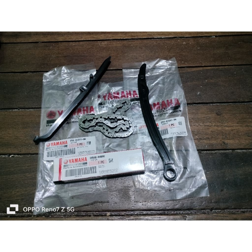 Genuine Yamaha Timing Chain, Guide 1 and Guide 2 for Sniper 150 ...