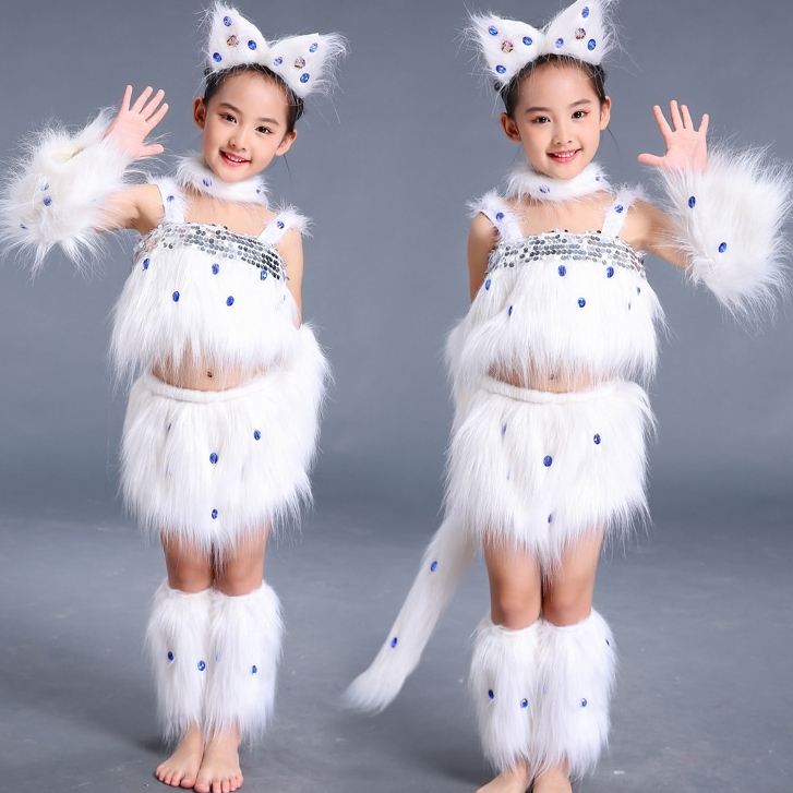 Children's Cat Kitten Animal Performance Costume Halloween Cosplay — free download