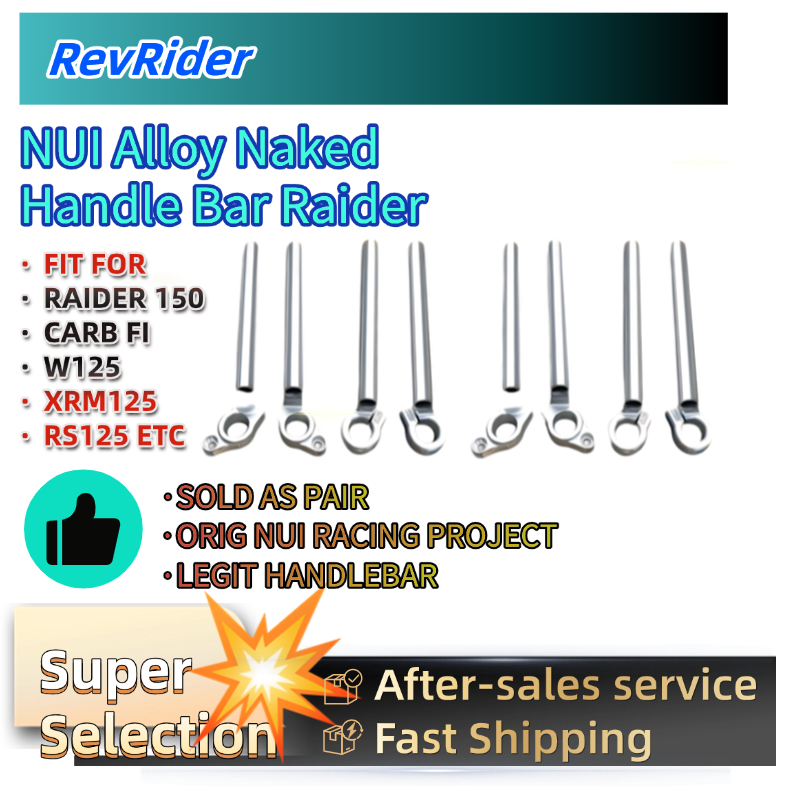 COD✓ Alloy NUI Alloy Naked Handle Bar Raider 150 Carb r150 fi