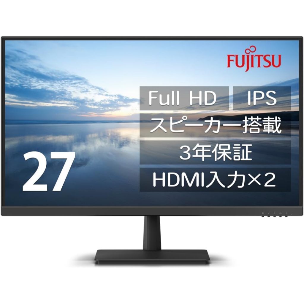 [Made in Japan]Fujitsu Display 27” Full HD Monitor (IPS / HDMI x 2 ...
