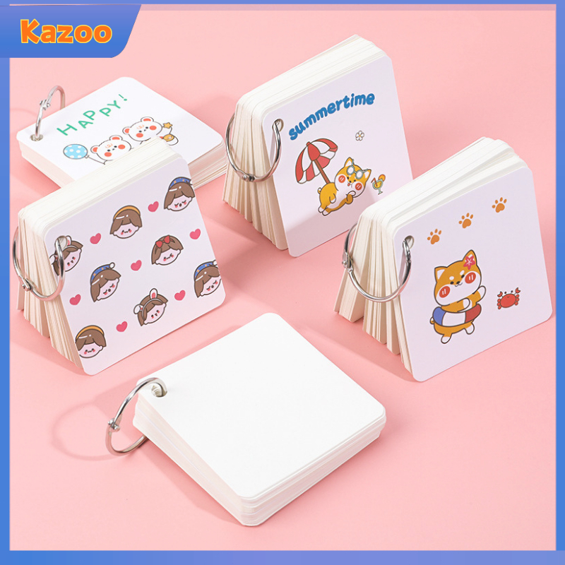 Mini Notebook cartoon ring buckle student portable notepad blank loose ...