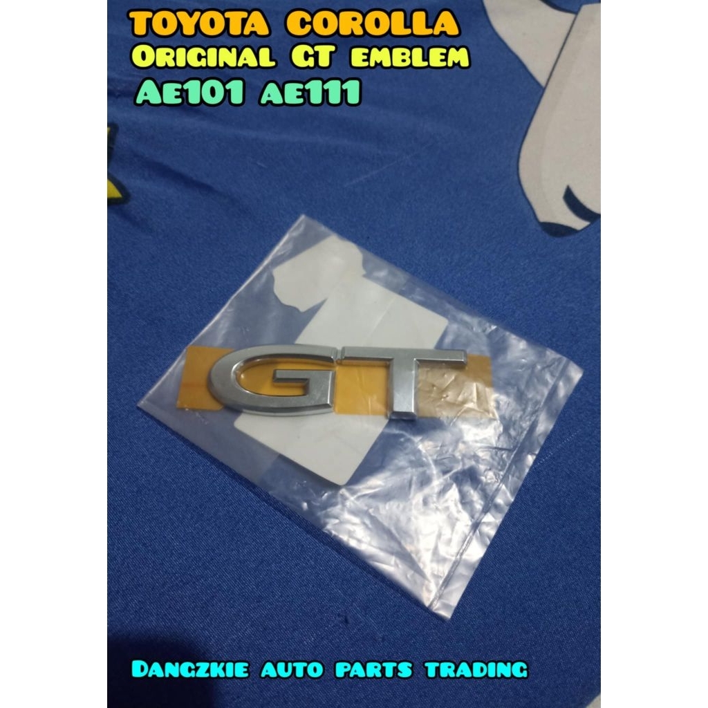 BRAND NEW ORIGINAL GT EMBLEM FOR TOYOTA COROLLA AE101 AE111 BIGBODY ...