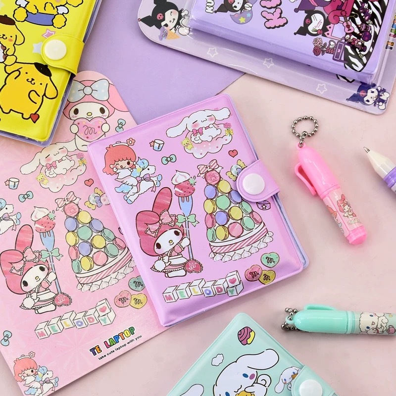 Sanrio Mini Journal Notebook Set With Pen Cute Portable Planner ...