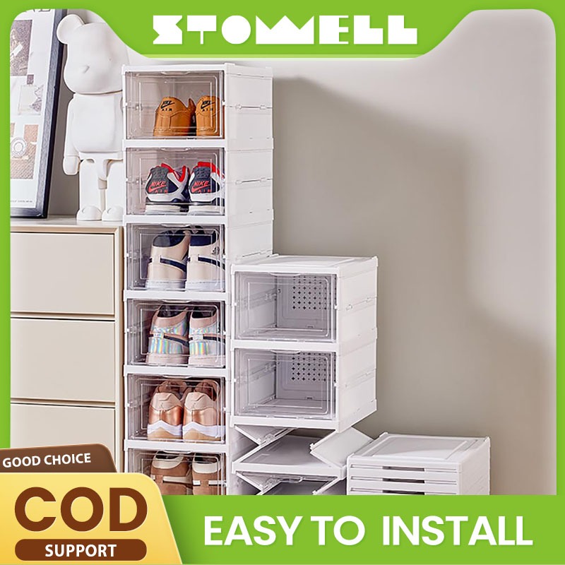STOWELL Foldable Shoe Box Shoe Storage Shoe Rack Shoe Organizer Free ...
