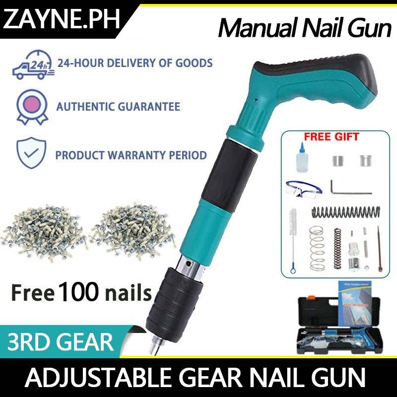 Manual Nail Gun Original Heavy Duty Nail Punch Shooter Concrete Rivet ...