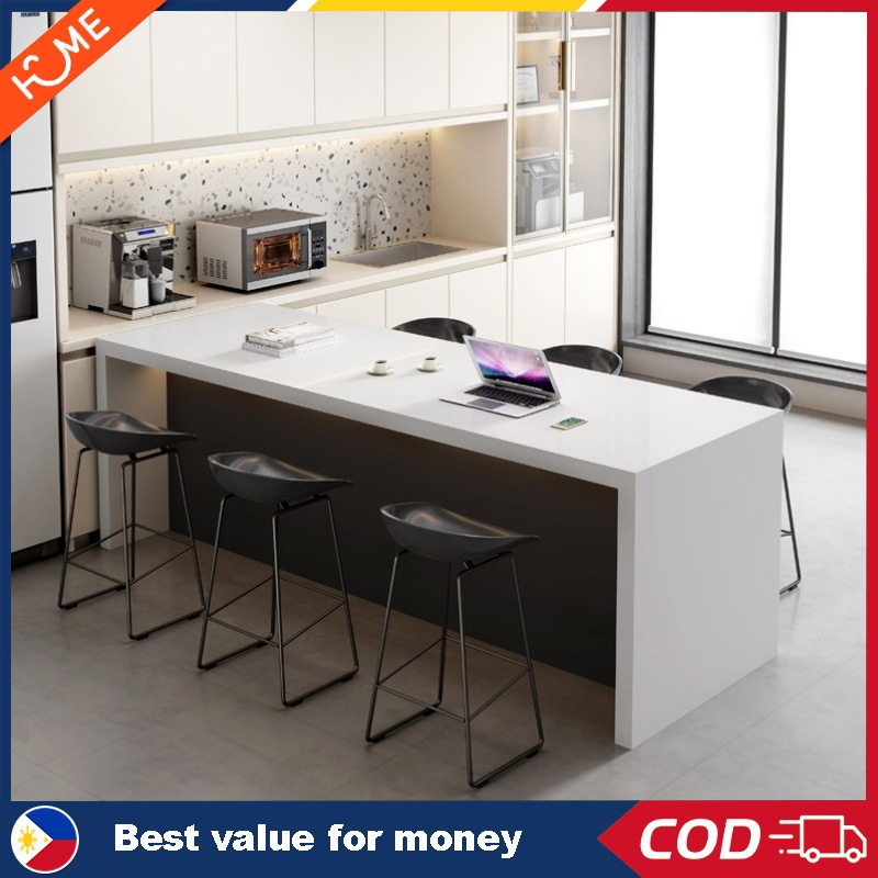 Nordic bar table restaurant island worktop high table dining table long bar table | Shopee ...