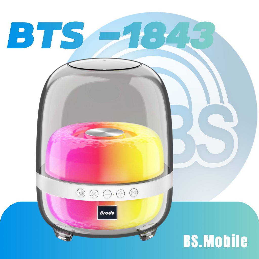 BRODU 1843 RGB Speaker | Wireless Bluetooth | 10W Sound | 3H Playtime ...