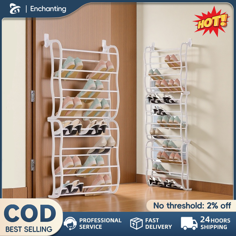 COD Hanging Over The Door Shoe Rack 36 Pair Wall Mounted Shoes Rack ...