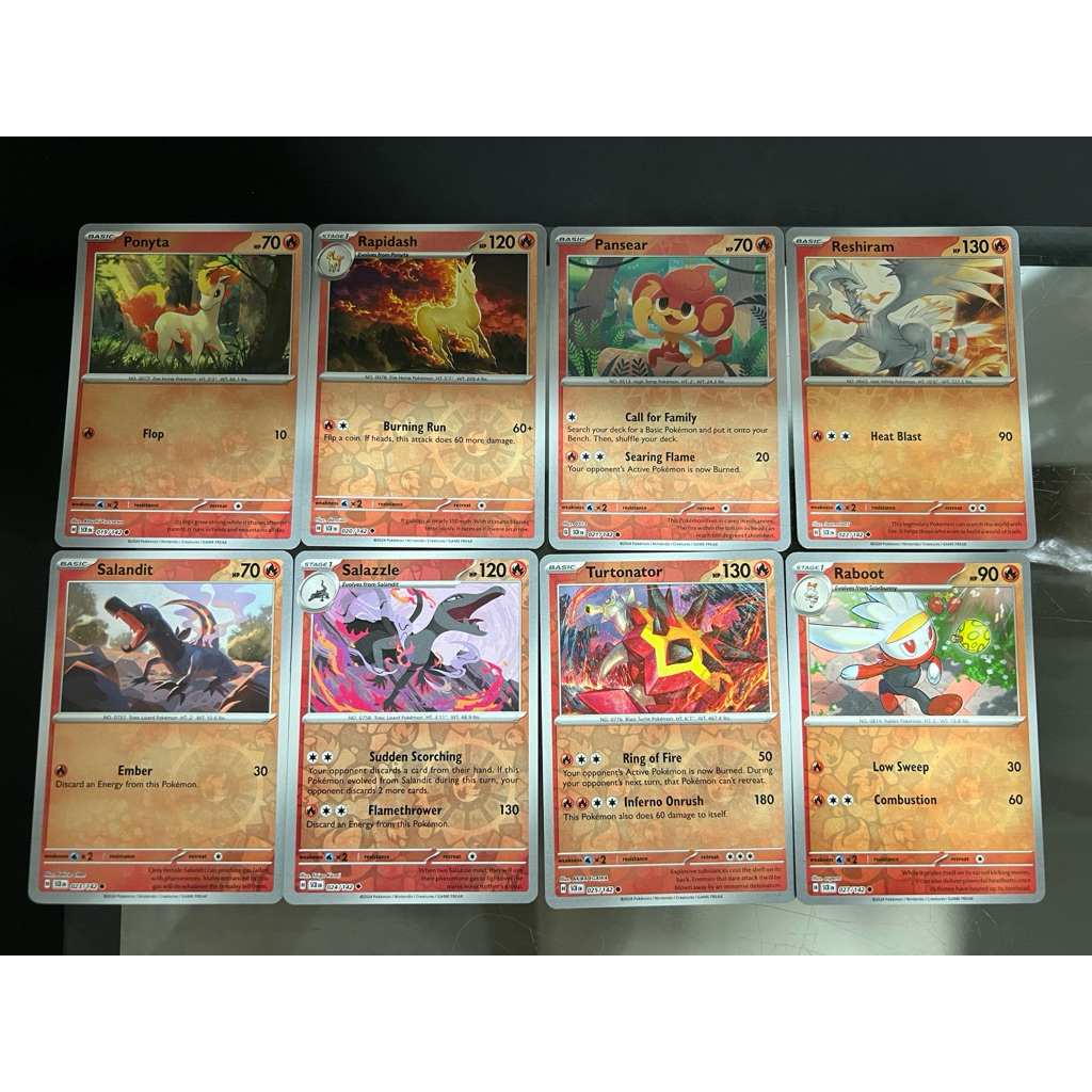 Pokemon Stellar Crown Reverse Holo Fire Type Cards | Shopee Philippines