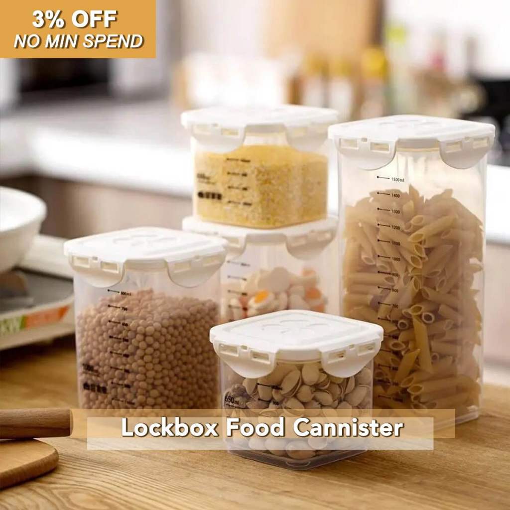 HomelQ Lockbox Airtight Kitchen Organizer Container | Shopee Philippines