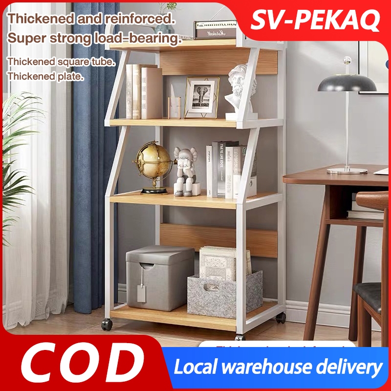 Storage Rack Wooden 2/3/4/Layers Office Floor Stand Storage Rack Office ...