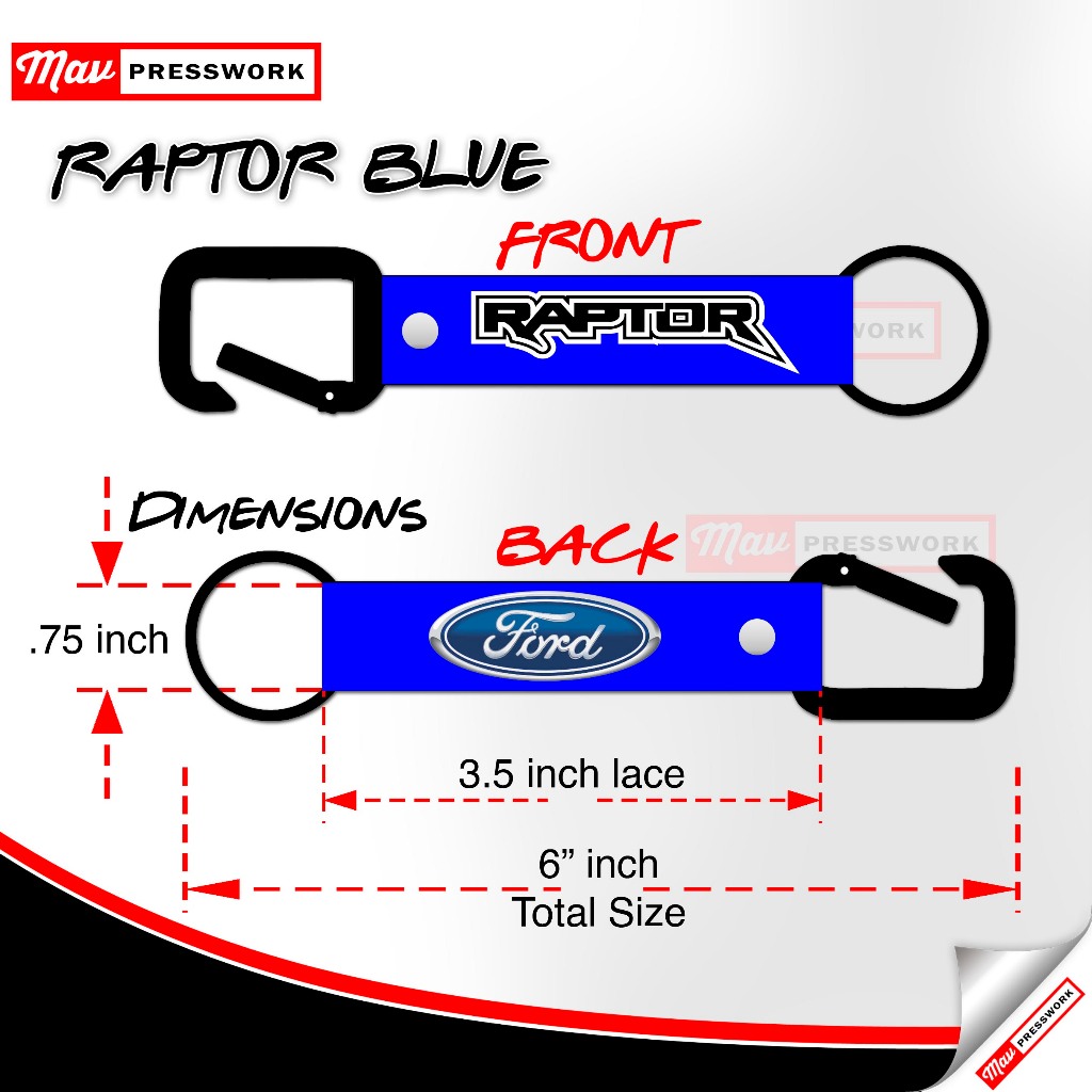 FORD RAPTOR Keylace / Keychain / Keyholder / Lace | Shopee Philippines