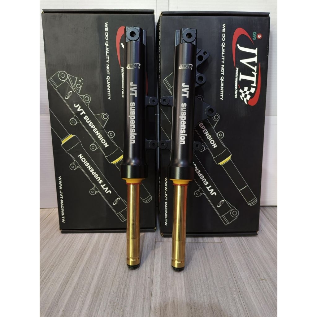 JVT FRONT SHOCK / FORK / SUSPENSION ONLY GOLD 27MM FOR AEROX V1 & V2 ...