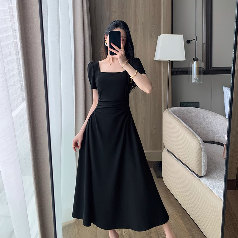 Black casual party elegant long summer korean floral fitted dress for women  plus size cocktail dress | Shopee Philippines