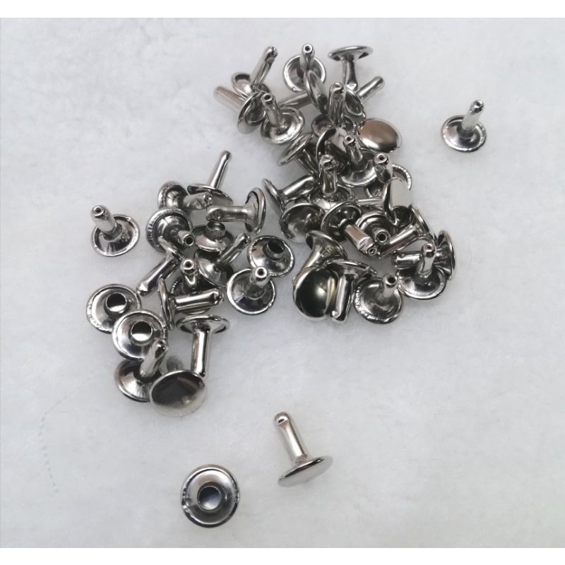 RIVETBUTTON 7MM SILVER DOUBLE FACE 50 SETS/100 PCS | Shopee Philippines
