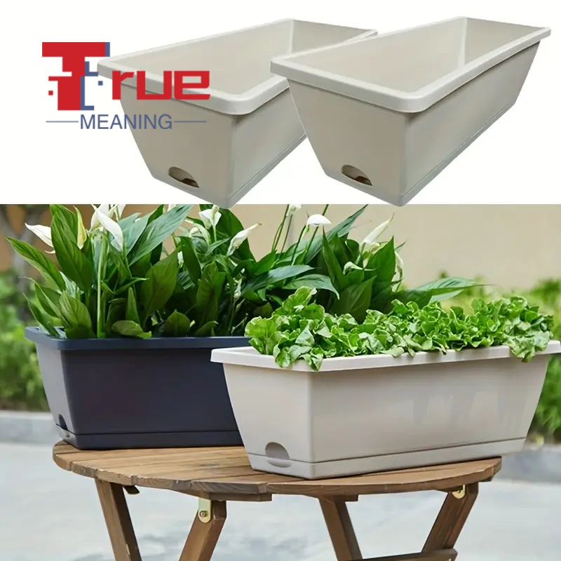 Rectangular Planting Boxes Planter Flowers Home Gardening Planting Pots ...