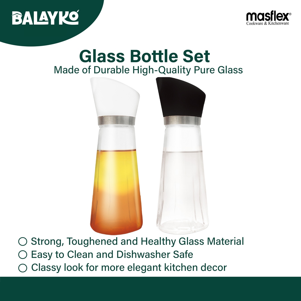 Balayko l Masflex 250 ml Capacity 2 Piece Oil & Vinegar Glass ...