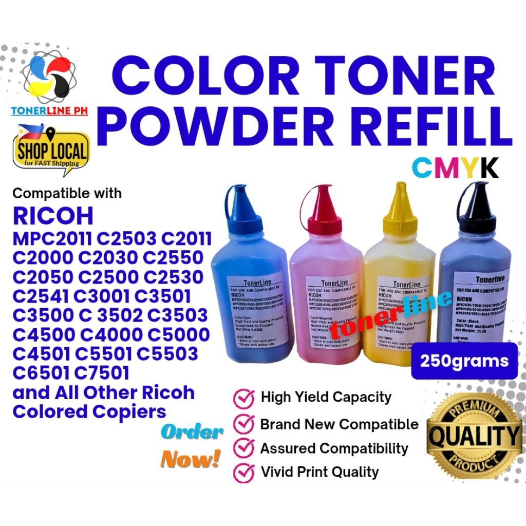 Ricoh 250grams Color Toner Powder For All Colored Copier Model Series ...