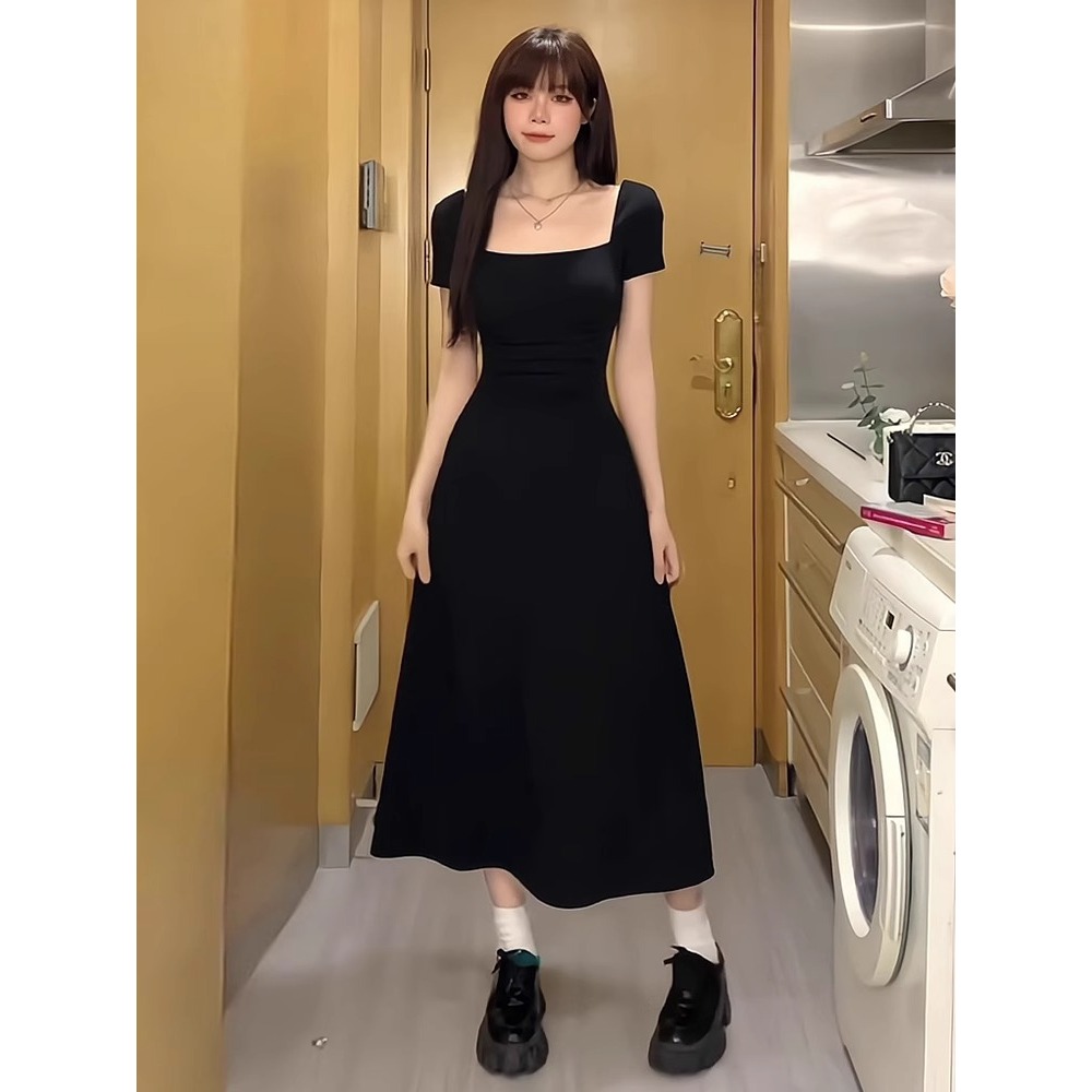Attire Black Dress For Debut Guest Formal Dress Korean Black And White  Casual Dress Korean Style