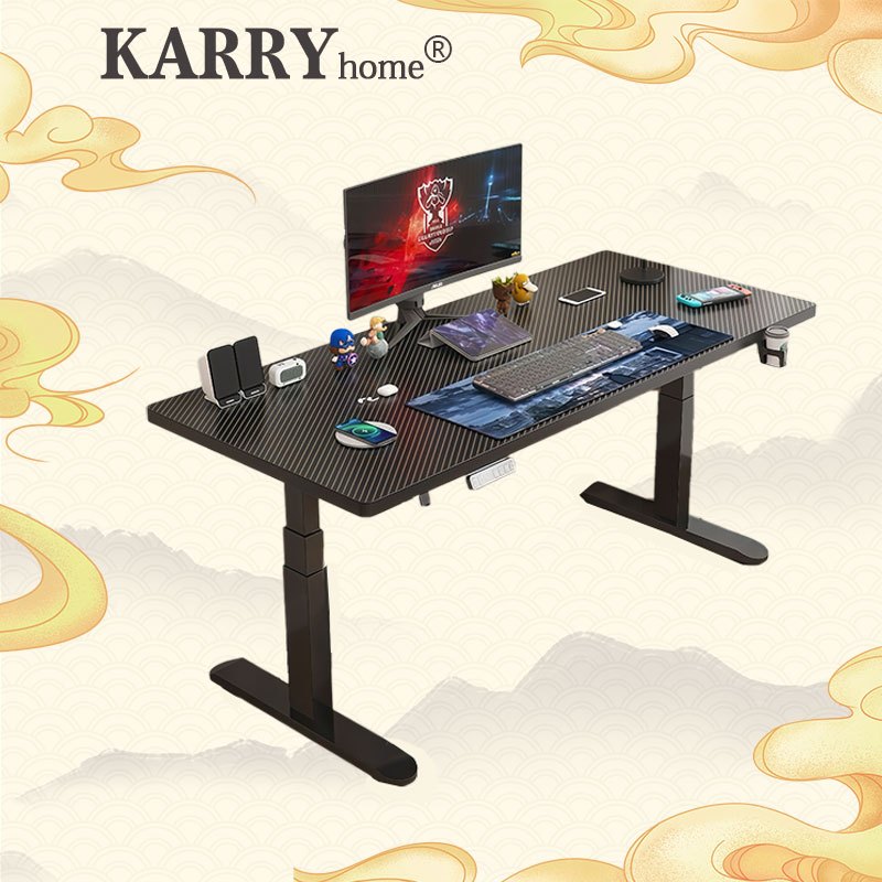 KARRY E-sports Table Electric Lifting Gaming Table Adjustable Computer ...