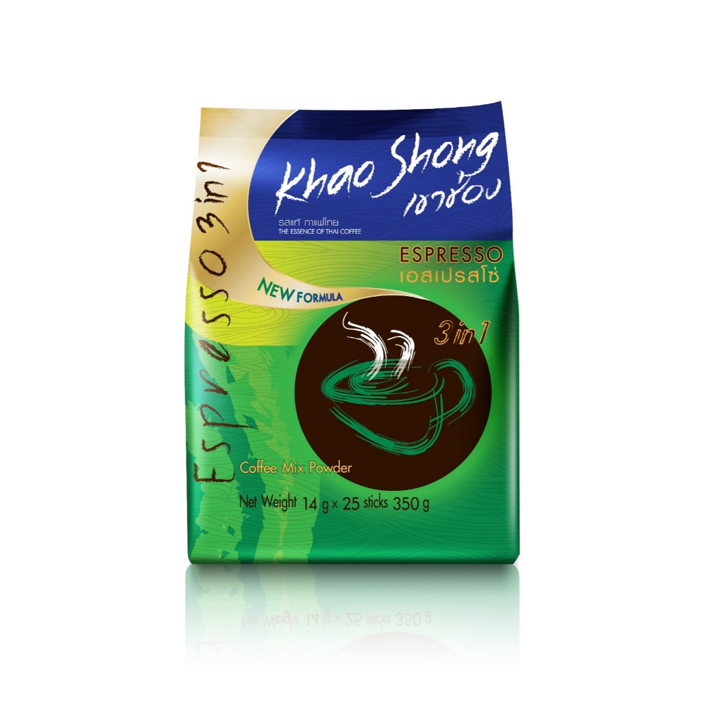 Khao Shong Instant Coffee Mix 3in1 Espresso (14g x 25sticks) | Shopee ...