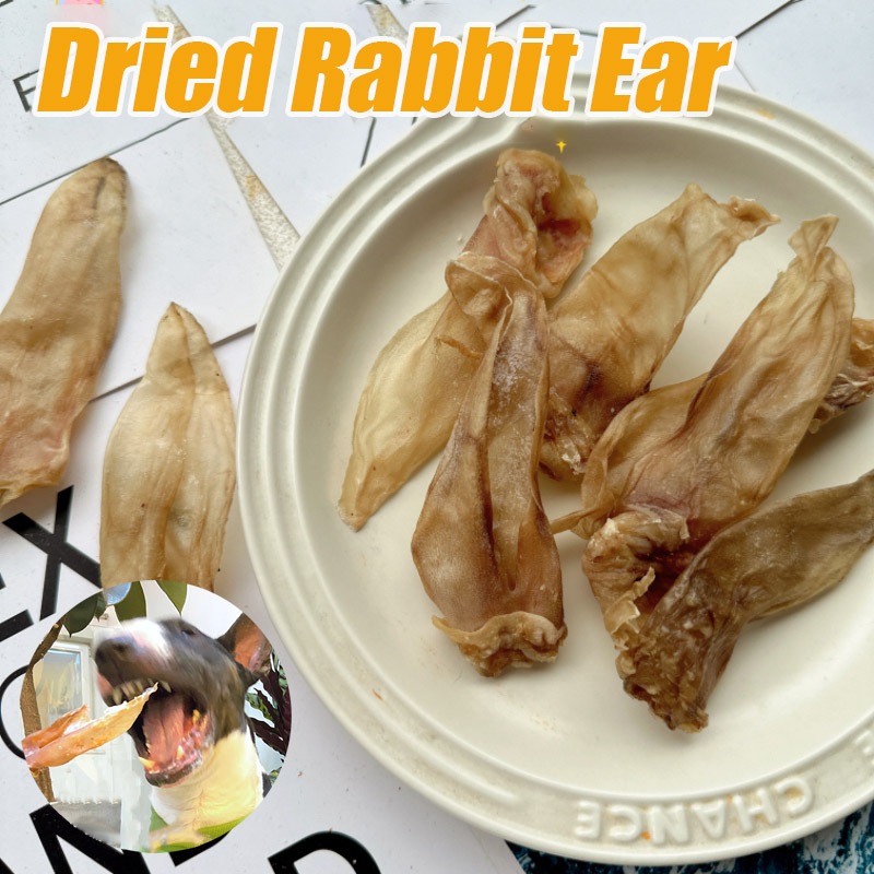 Pet Dog Treats Rabbit Ears Bull Ears Dehydrated Grinding Teeth Chew ...