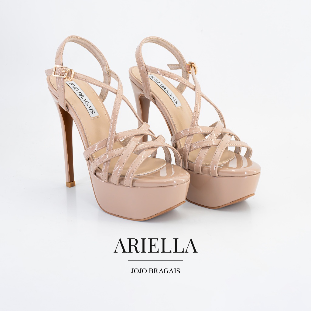 Jojo Bragais Ariella Nude-Glossy 5.5-Inch High Heels | Pageant