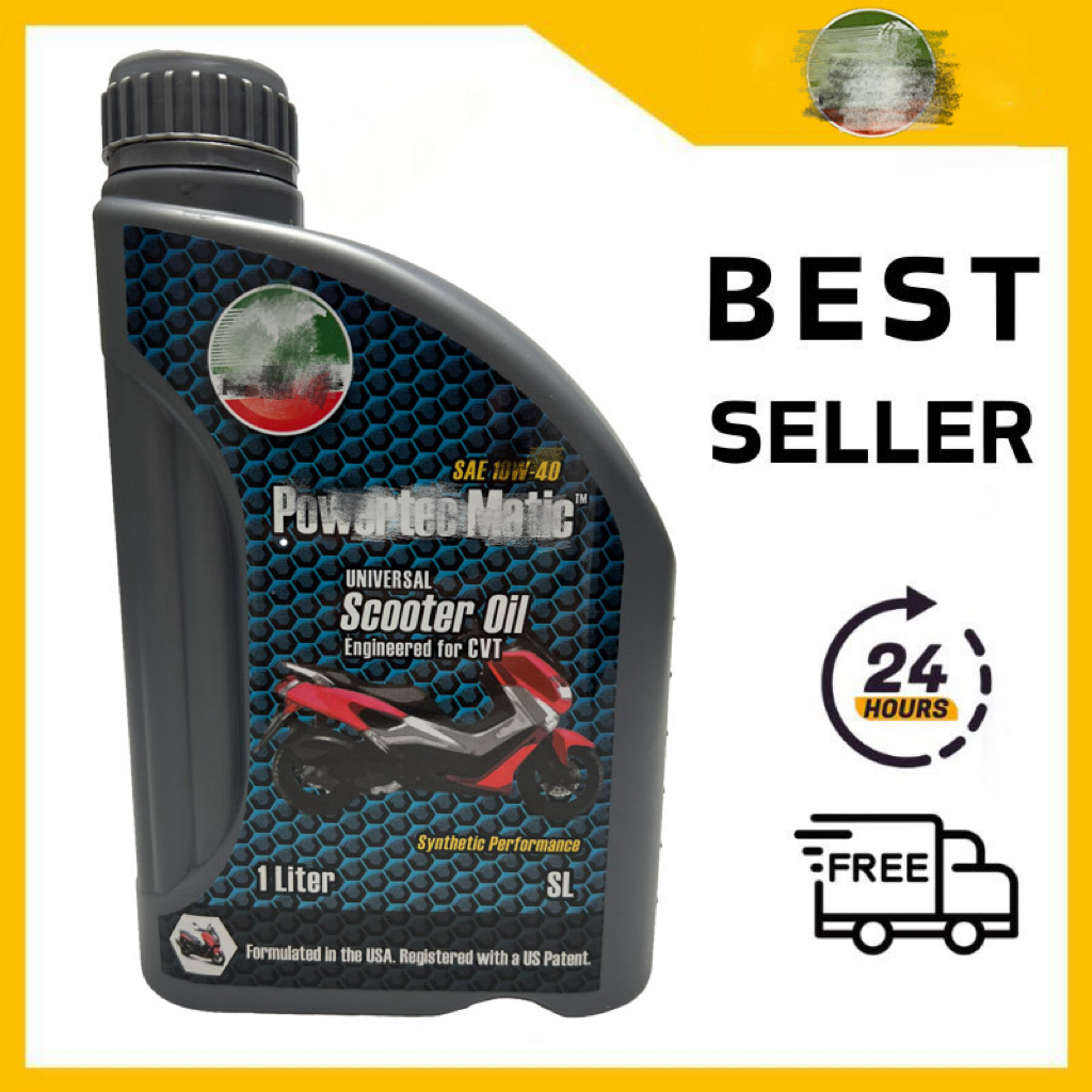 Powertec Synthetic Motorcycle Engine Oil SAE 10W-40 1L Saves Fuel ...