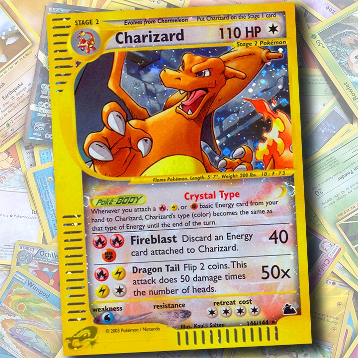 Pokemon Card Charizard - Colorless - 110 HP Skyridge #146 TCG Card ...