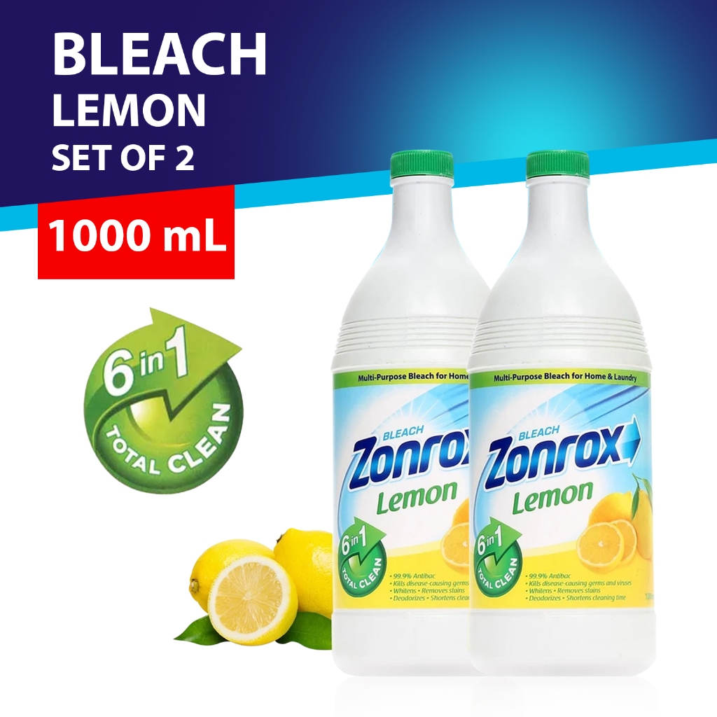Zonrox Bleach Lemon (1 Liter) x2 | Shopee Philippines