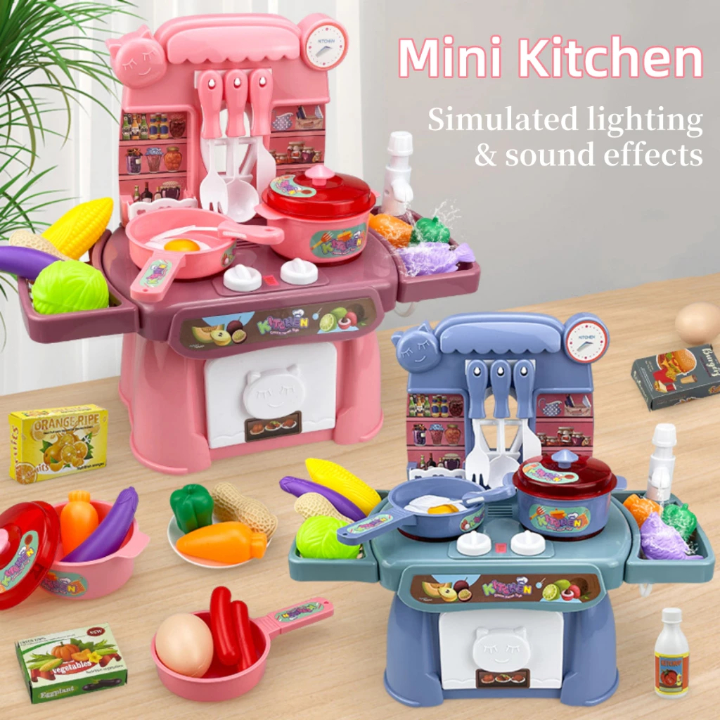 38/42Pcs Mini Kitchen Toy Set Kids Pretend Game Cooking Toy Chef Toy ...