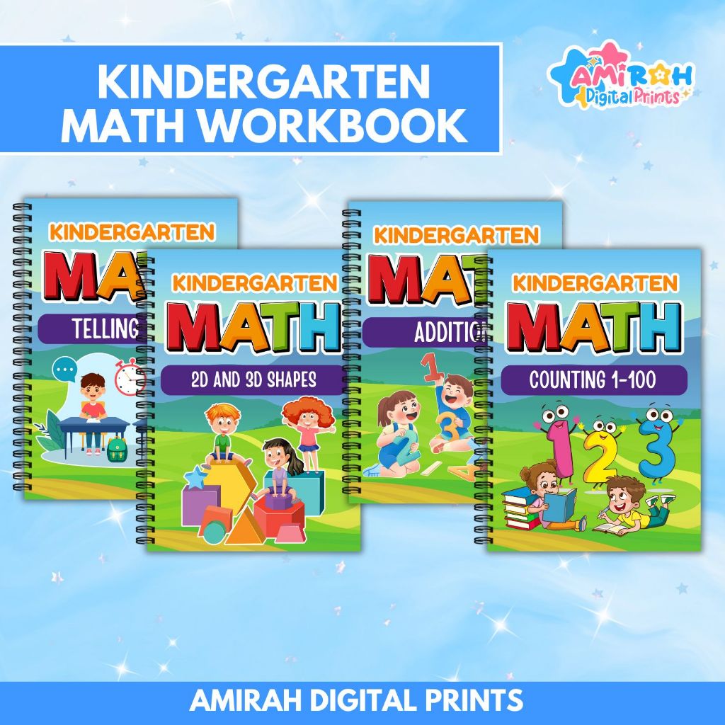 MATH KINDERGARTEN TO GRADE SCHOOL WORKBOOK FOR KIDS, ADDITION ...