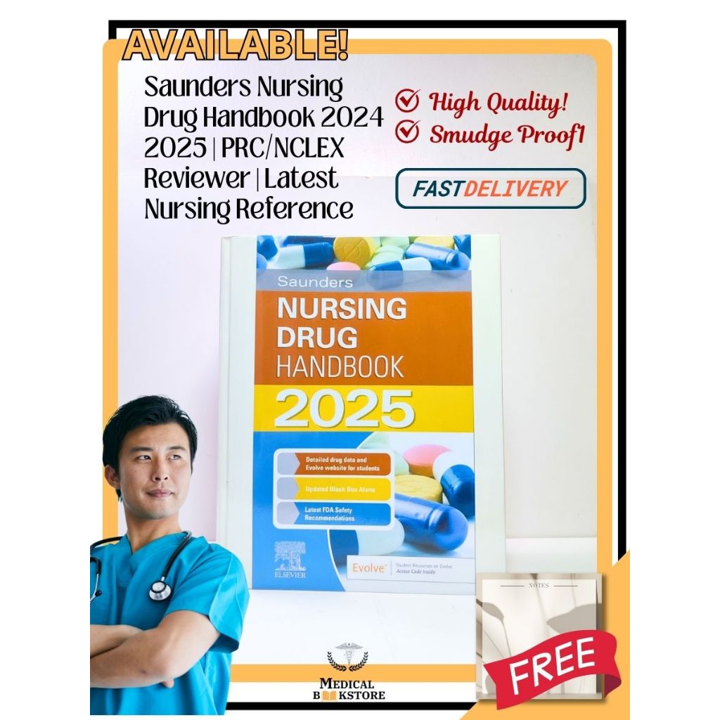 Saunder's Nursing Drug Handbook 2025 PRC/NCLEX Reviewer Latest