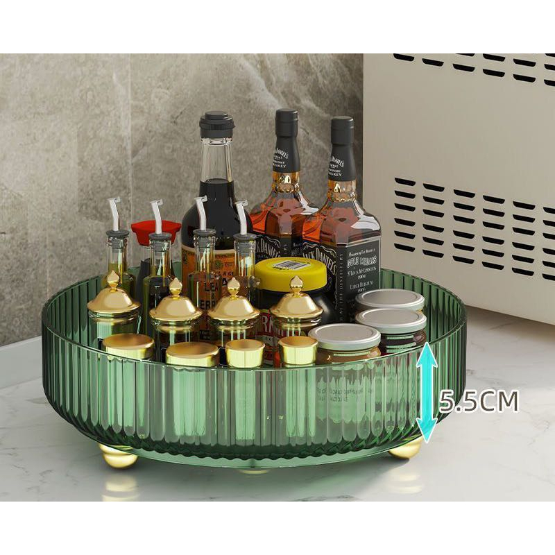 Rotating Storage Rack Condiments cosmetic Perfume Organizer Acrylic ...