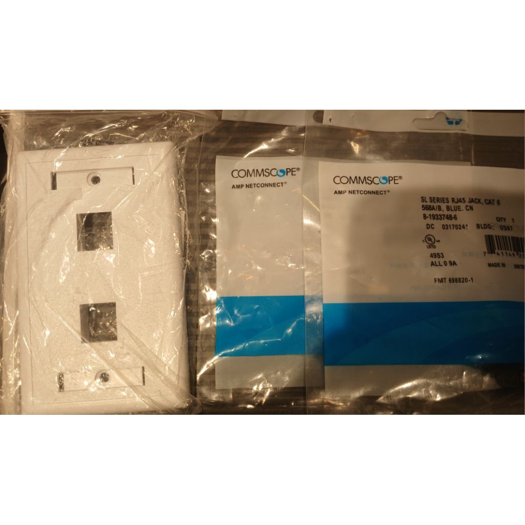 2x Commscope Rj45 jack with Dual Wallplate. | Shopee Philippines
