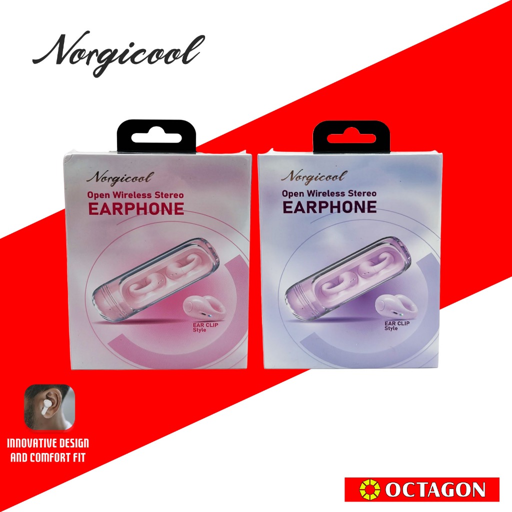 NORGICOOL NSH88-PL TWS BT5.4 EAR CLIP EARPHONE | Shopee Philippines