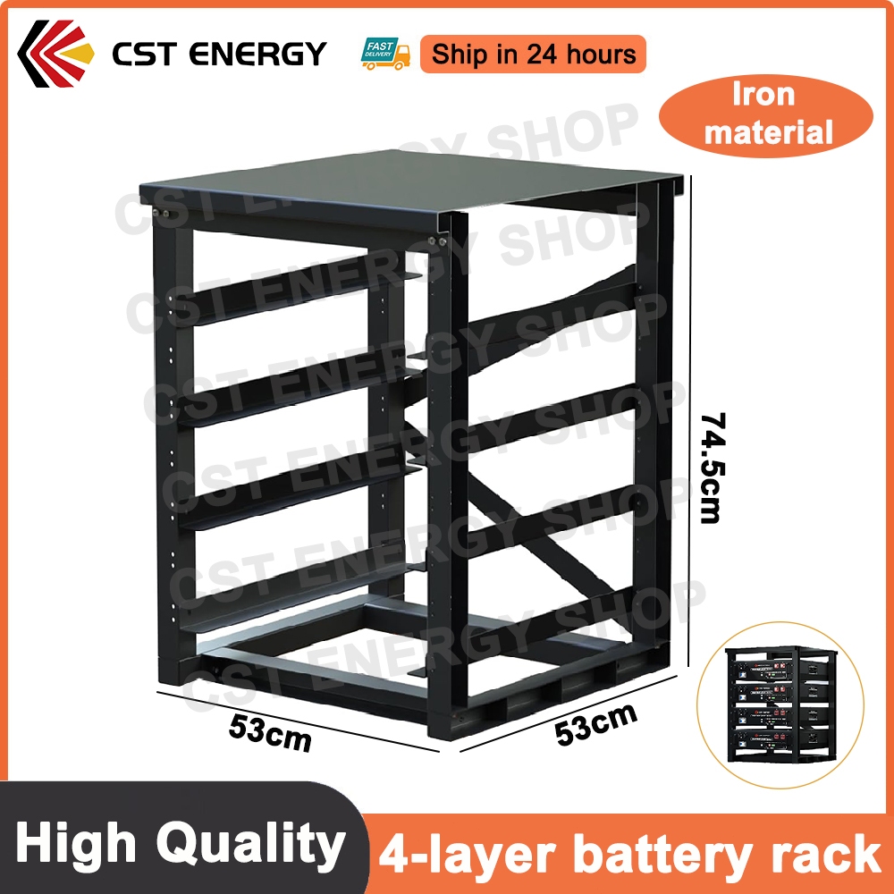 CST ENERGY 4-Layer Battery Rack Durable Server Rack for 3U Battery ...