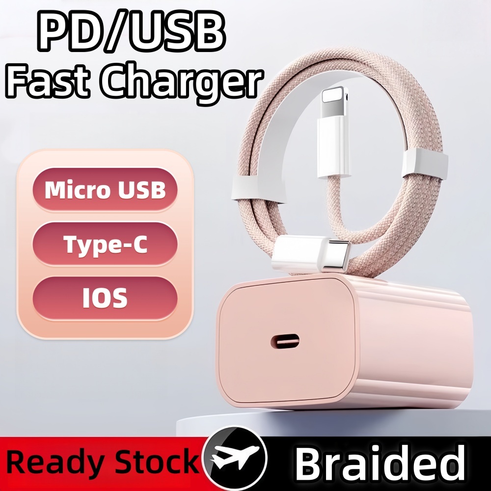 Original Fast Charger for Android ios Type C Adapter Set Fast Charging ...