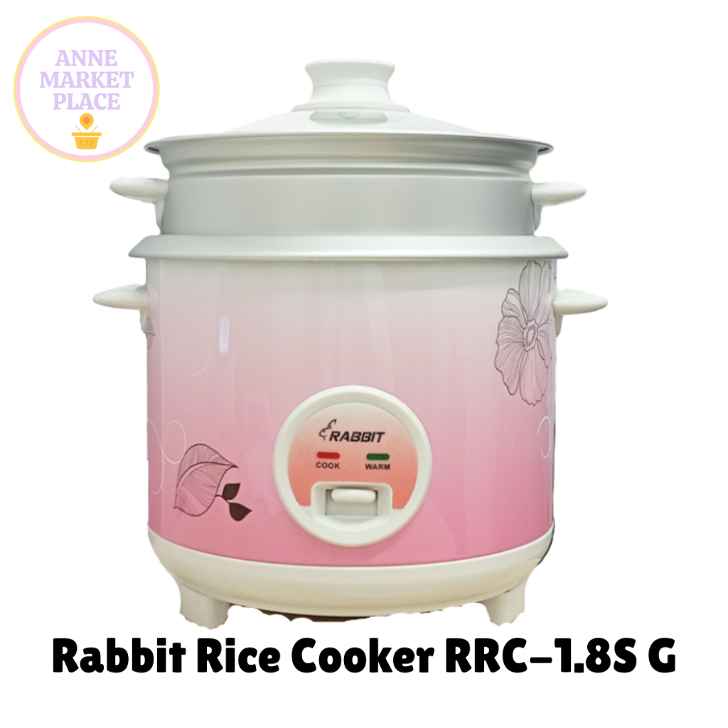 Rabbit RRC-1.8S G Glass Lid with Steamer Rice Cooker(Premium ...