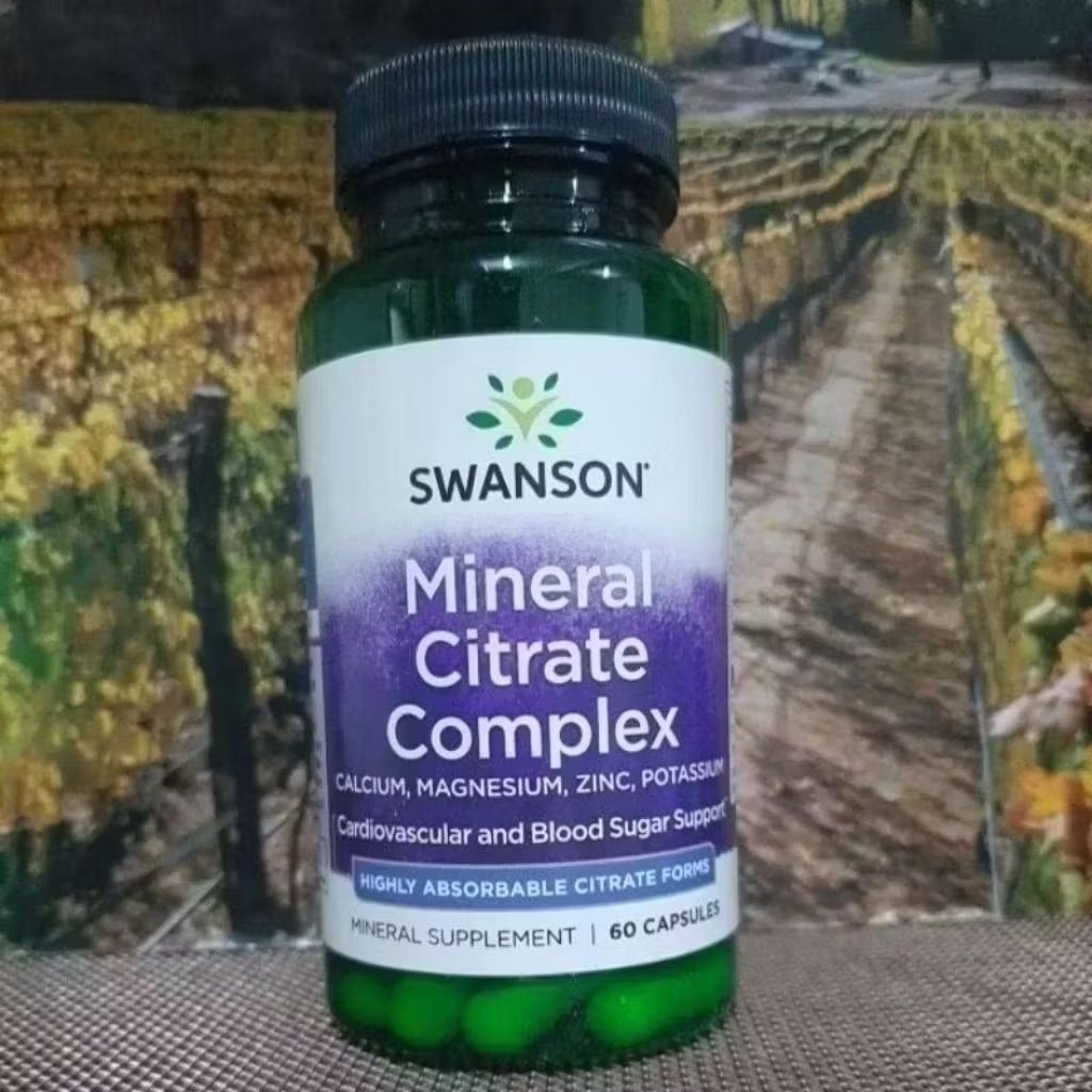 Mineral Citrate Complex 60 Capsules Calcium Magnesium Zinc Potassium ...