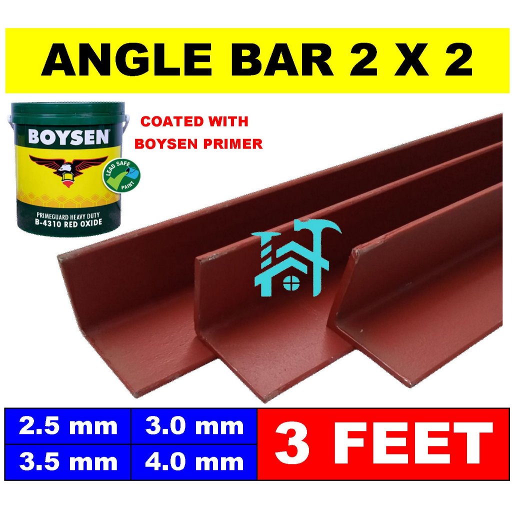 MILD STEEL ANGLE BAR 2 INCH WIDTH X 3 FEET LONG | Shopee Philippines
